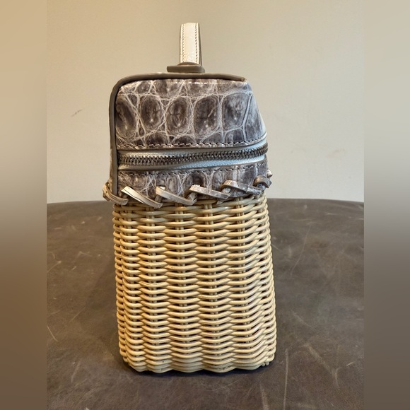 Loro Piana House Exclusive Extra Pocket L19 Wicker Himalaya Crocodile Bag - Picture 15 of 17